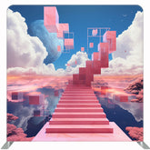 Pink Stairs Different World Double Sided Backdrop - Layoris
